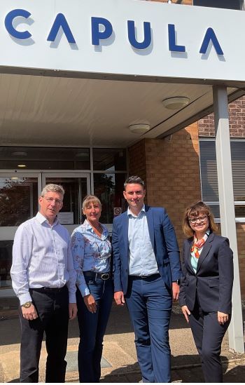 CAPULA LtoR - Simon Coombs Managing Director of Capula - Sara Nichols Digital Solutions Expert - Neil White Digital Consultant - Iwona Kandpal Digital Solutions Expert 1