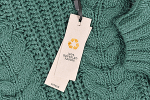 Clothing recycled fabric logo
