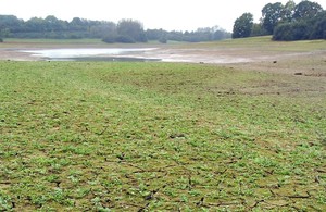 Drought at Bewl reservoir