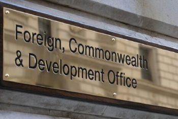 FOREIGN COMMONWEALTH  DEVELOPMENT OFFICE ADDRESS PLATE