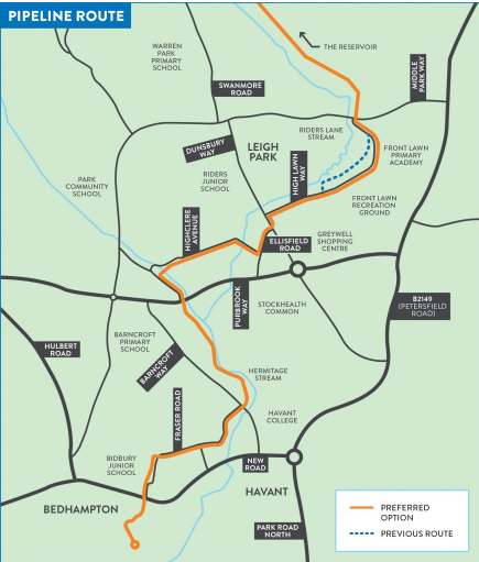 HAVANT THICKET PIPELINE ROUTE