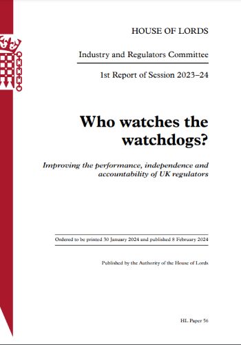 HOL INDUSTRY  REGULATORS COMMITTEE WHO WATCHES THE WATCHDOGS