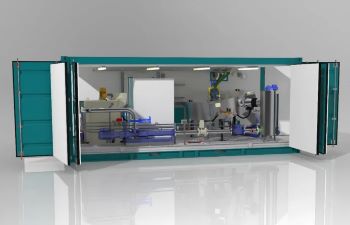 HUBER Containerised S-DISC sludge thickener packaged unit
