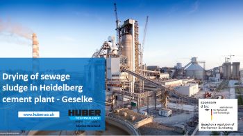 HUBER DRYING OF SEWAGE SLUDGE IN HEIDELBERG CEMENT PLANT