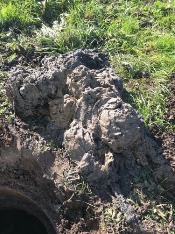 Mass of wet wipes removed from Grewelthorpe sewer network 1
