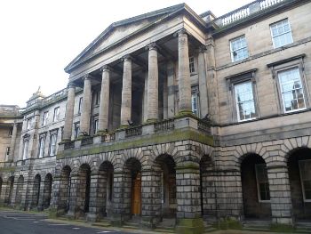 Scotland Law Courts entrance Parliament Square Edinburgh 1