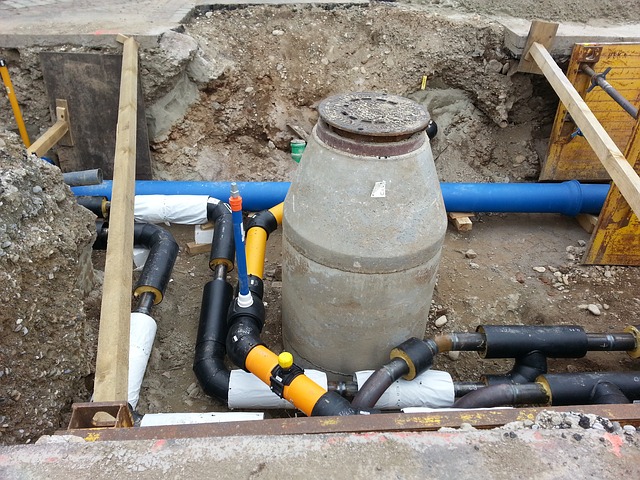 water pipe road works