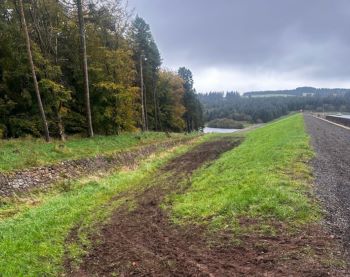 NI WATER - SCRAMBLER DAMAGE AT WOODBURN RESERVOIR