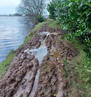 NI WATER - scrambler damage to walkway reservoir 2