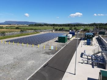 NI WATER Ballykelly WwTW solar panel  battery storage installation 1