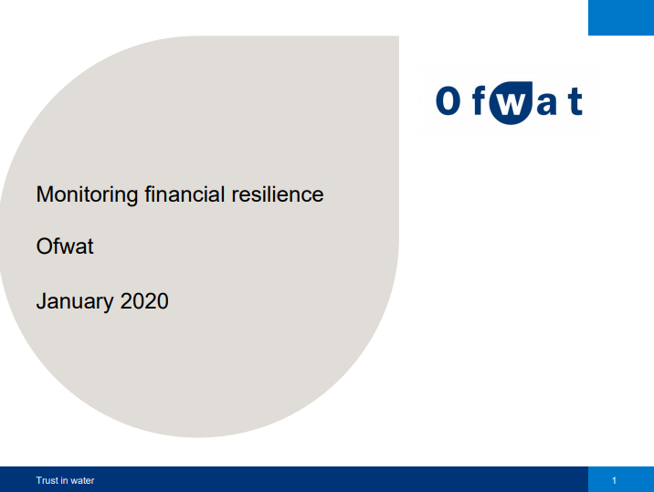 OFWAT ANNUAL RESILIENCE REPORT