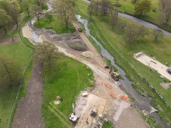 RIVER GADE CHALK STREAM RETURNED TO NATURAL STATE