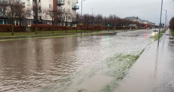 SCOTTISH WATER sewer burst flooded carriageway