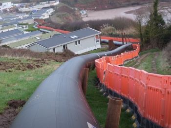 SOUTH WEST WATER - NEW OUTFALL CONSTRUCTION AT SANDY BAY FEB 2024