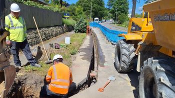 SOUTH WEST WATER FOWEY water main work