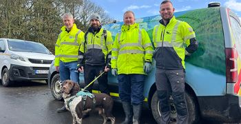 Scottish Water leakage sniffer dogs