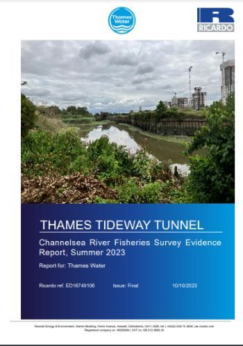 THAMES WATER CHANNELSEA FISH SURVEY REPORT SUMMER 2023