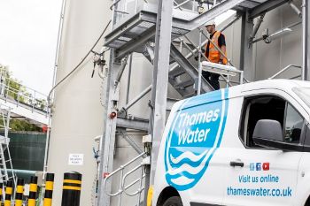 THAMES WATER GENERIC van on site with logo