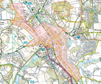 THAMES WATER MAP OF BRAMLEY DO NOT DRINK NOTICE AFFECTED PROPERTIES