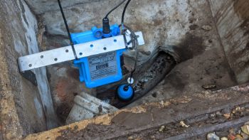 Thames Water - new sewer level monitor in situ 1