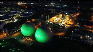 UNITED UTILITIES BIOGAS DOMES MANCHESTER