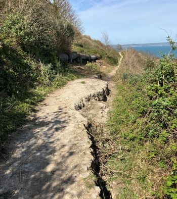 WESSEX WATER Portland Trunk Sewer  landslip